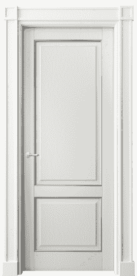 Дверь межкомнатная 6303 БСРС. Цвет Бук серый серебро. Материал  Массив бука эмаль с патиной. Коллекция Toscana Plano. Картинка.