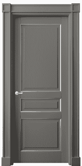 Дверь межкомнатная 6305 БКЛСС. Цвет Бук классический серый серебро. Материал  Массив бука эмаль с патиной. Коллекция Toscana Plano. Картинка.