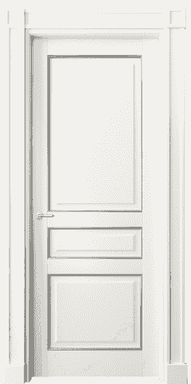 Дверь межкомнатная 6305 БЖМС. Цвет Бук жемчуг с серебром. Материал  Массив бука эмаль с патиной. Коллекция Toscana Plano. Картинка.