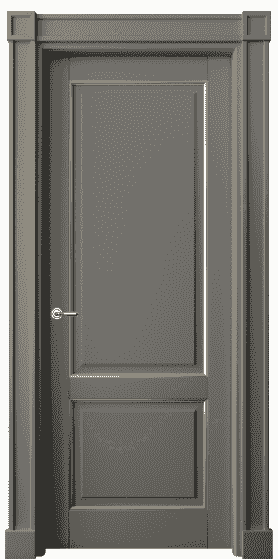 Дверь межкомнатная 6303 БКЛСП. Цвет Бук классический серый позолота. Материал  Массив бука эмаль с патиной. Коллекция Toscana Plano. Картинка.