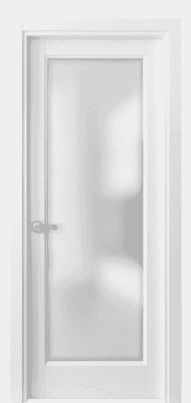 Дверь межкомнатная 1402 БШ САТ. Цвет Белый шёлк. Материал Ciplex ламинатин. Коллекция Galant. Картинка.