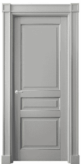 Дверь межкомнатная 6305 БНСРС. Цвет Бук нейтральный серый серебро. Материал  Массив бука эмаль с патиной. Коллекция Toscana Plano. Картинка.