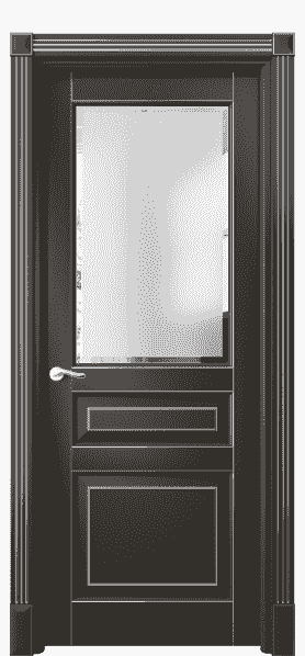 Дверь межкомнатная 0710 БАНС САТ-Ф. Цвет Бук антрацит серебро. Материал  Массив бука эмаль с патиной. Коллекция Lignum. Картинка.