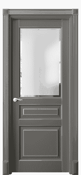 Дверь межкомнатная 0710 БКЛСС САТ-Ф. Цвет Бук классический серый серебро. Материал  Массив бука эмаль с патиной. Коллекция Lignum. Картинка.