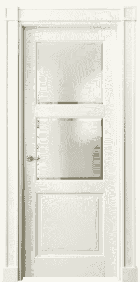 Дверь межкомнатная 6328 МБМ САТ-Ф. Цвет Бук молочно-белый. Материал Массив бука эмаль. Коллекция Toscana Elegante. Картинка.