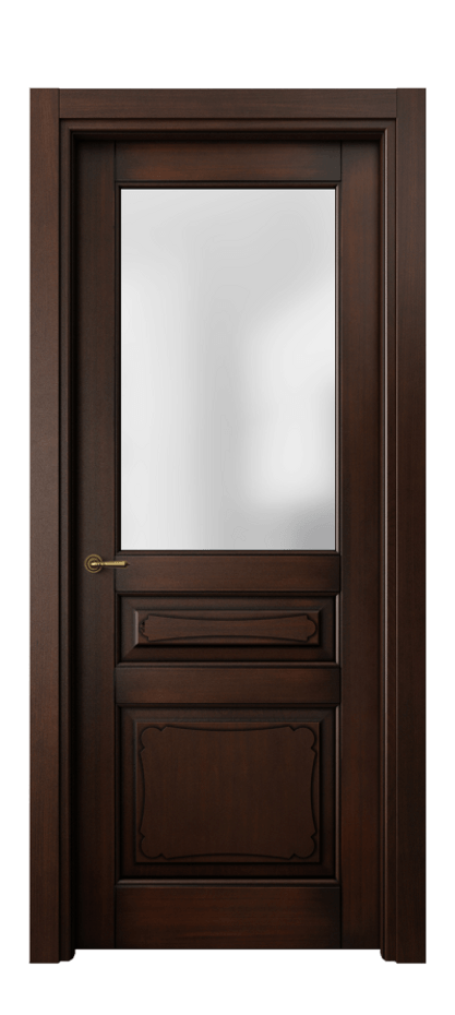 Межкомнатная дверь Toscana Elegante 6324 Бук тёмный с патиной Сатинированное стекло. Цена 122320 ₽ | Volhovec