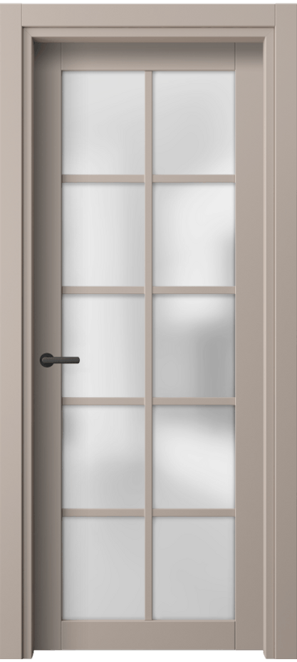 Межкомнатная дверь Neo 2106 ПЭТ серо-коричневый  Сатинированное стекло Цена 28639 ₽ | Volhovec