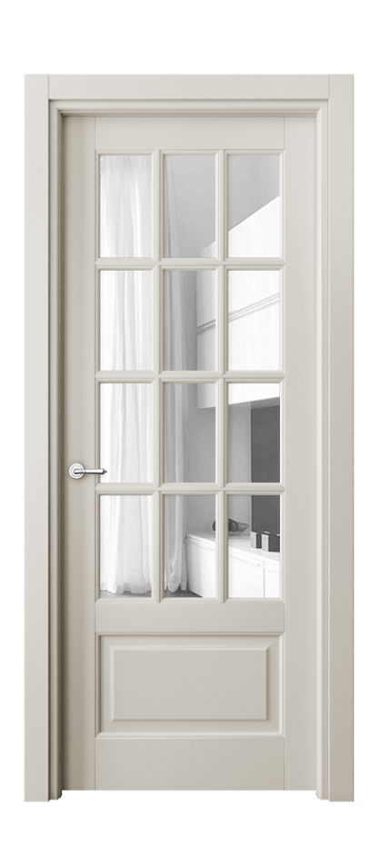 Межкомнатная дверь Toscana Grigliato 6313 Бук облачный серый Прозрачное стекло, 4 мм Цена 107599 ₽ | Volhovec