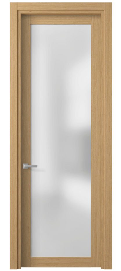 Межкомнатная дверь Планум 2102 Дуб песочный рифт Сатинированное стекло Цена 43424 ₽ | Volhovec