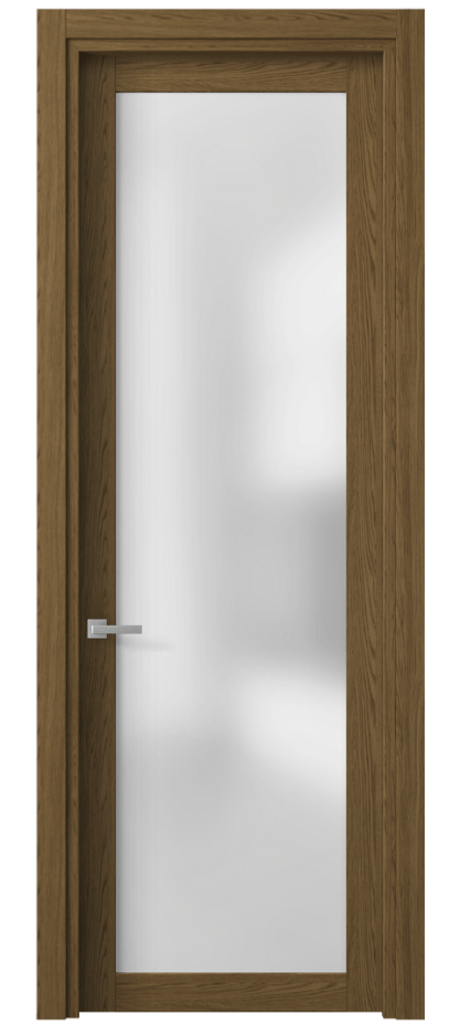 Межкомнатная дверь Planum 2102 Торфяной дуб Сатинированное стекло Цена 27359 ₽ | Volhovec