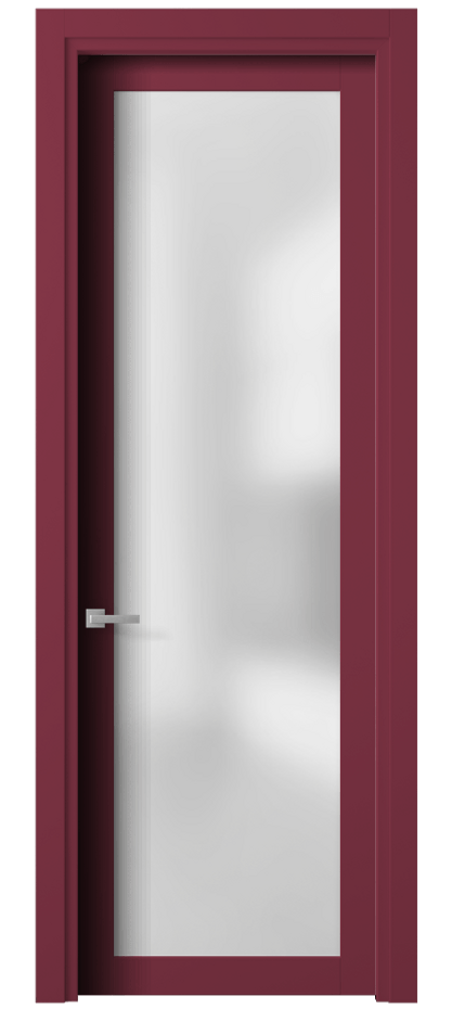 Межкомнатная дверь Планум 2102 Матовый белоснежный Сатинированное стекло Цена 65899 ₽ | Volhovec