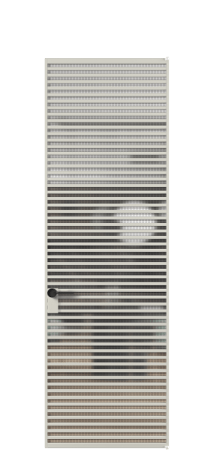 Алюминиевая дверь АЛПЛ040.07 Алюминий тёплый серый Декоративное стекло с сеткой "Mesh silver", триплекс Цена 199890  | Volhovec