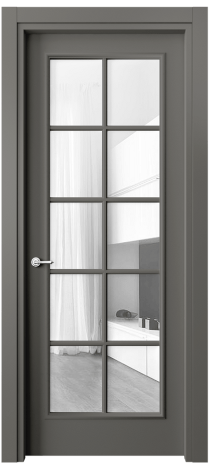 Дверь межкомнатная Париж 8102 Матовый классический серый Прозрачное стекло, триплекс Гладкий наличник МКЛС Цена 54759 ₽ Наличники уже входят в базовый комплект. Фабрика дверей Волховец 8 (800) 551 43 19 Межкомнатная дверь Париж 8102 Матовый классический серый Прозрачное стекло, триплекс Цена 54759 ₽| Volhovec