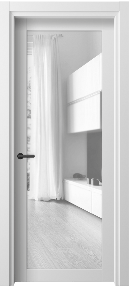 Межкомнатная дверь Neo 2102 Белый шёлк Прозрачное стекло, триплекс Цена 34199 ₽ | Volhovec