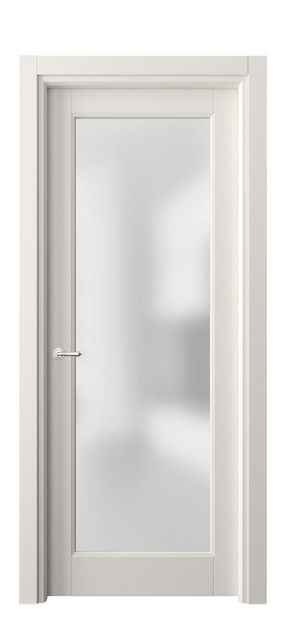 Межкомнатная дверь Тоскана Ромбо 6300 Матовый пудровый белый Сатинированное стекло Цена 92299 ₽ | Volhovec