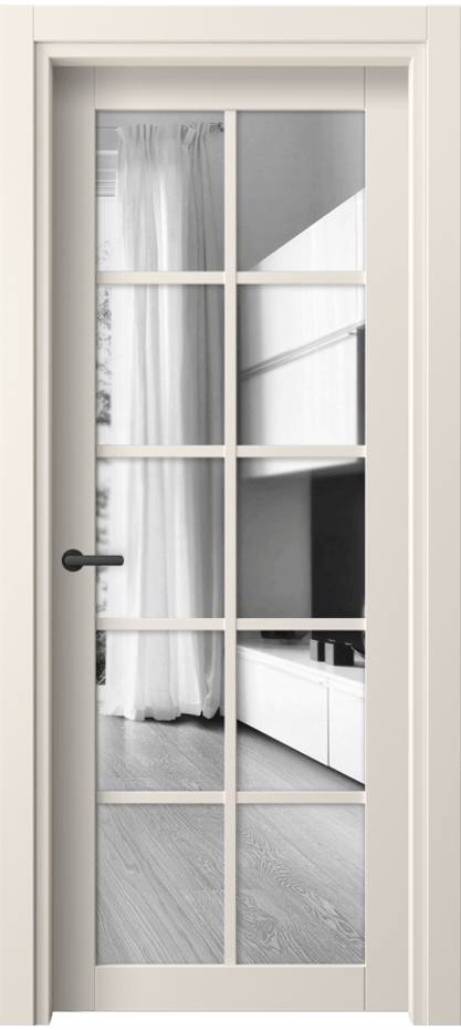 Межкомнатная дверь Нео 2106 ПЭТ кремово-белый Двустороннее зеркало, триплекс Цена 45460 сом | Volhovec