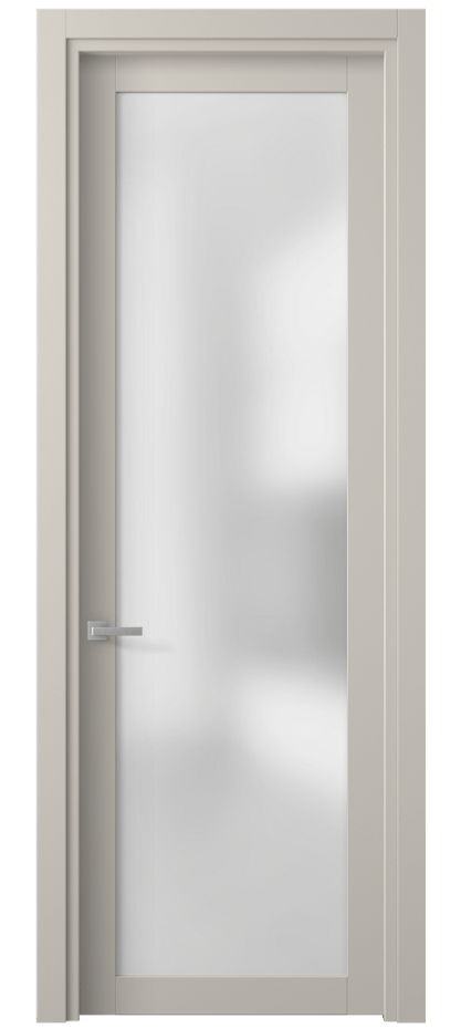 Межкомнатная дверь Planum 2102 ПЭТ светло-серый Сатинированное стекло Цена 23759 ₽ | Volhovec
