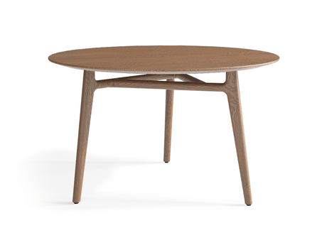 Мебель Стол Primo обеденный круглый 125×125 см. Цвет Дуб каштановый матовый. Материал Массив дуба матовый. Коллекция Стол Primo обеденный круглый 125×125 см. Картинка.