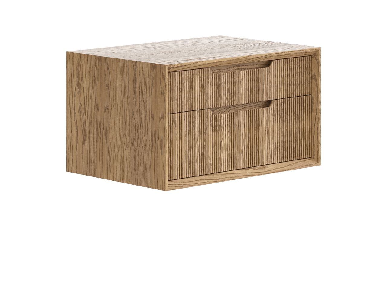 Тумба подвесная прикроватная Velvet 2 ящика дуб мускатный матовый