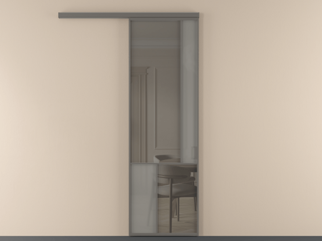 Перегородка Mosaic вдоль стены одностворчатая АЛПР 041.21 Алюминий классический серый Сатинированное серое стекло, триплекс, 6 мм + Прозрачное серое стекло, триплекс, 6 мм. Цена 142090 ₽ . Фабрика дверей Волховец 8 (800) 551 43 19 Перегородка Mosaic вдоль стены одностворчатая АЛПР 041.21 Алюминий классический серый Сатинированное серое стекло, триплекс, 6 мм + Прозрачное серое стекло, триплекс, 6 мм Цена 142090 ₽ | Volhovec