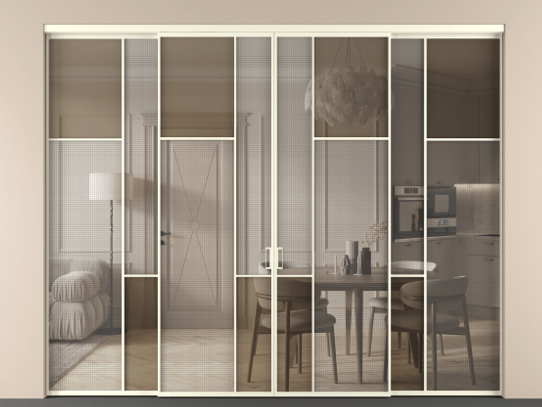 Перегородка Mosaic внутри проема четырёхстворчатая #VENDORCODE# #FURNISH# #GLASS# Цена #PRICE# #CURRENCY# | Volhovec