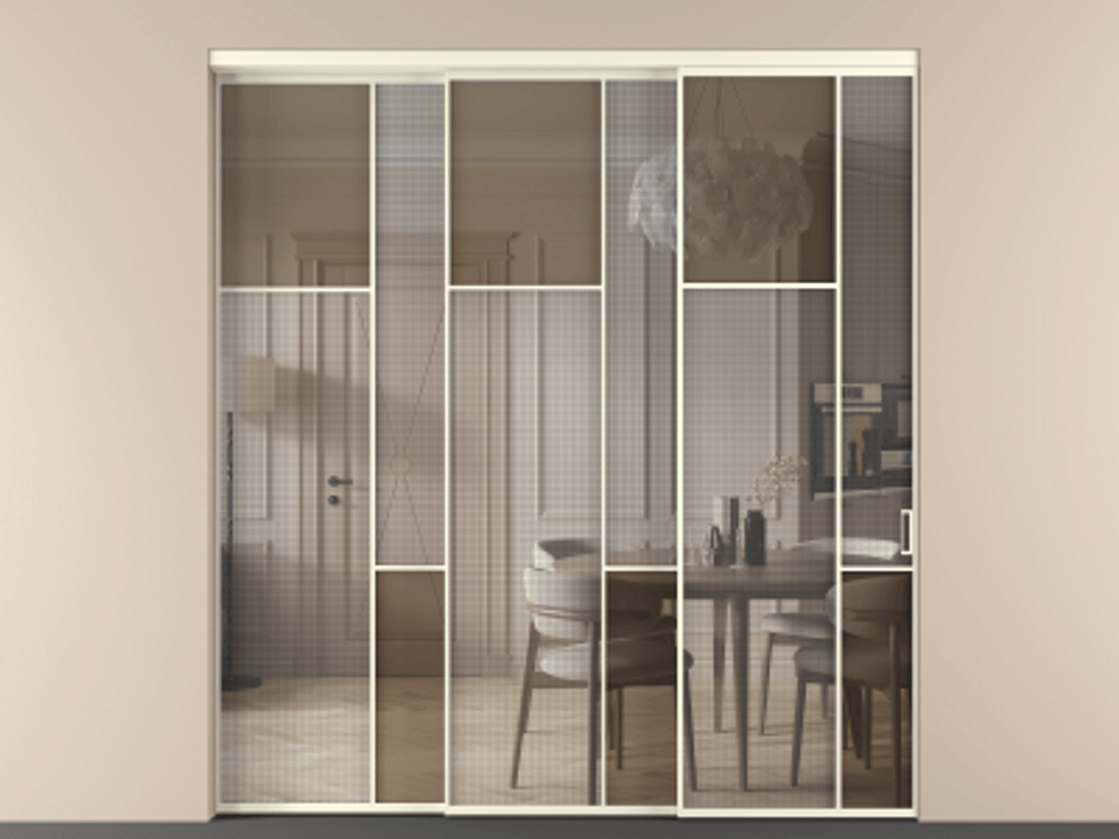 Перегородка Mosaic внутри проема телескопик синхро-3 #VENDORCODE# #FURNISH# #GLASS# Цена #PRICE# #CURRENCY# | Volhovec