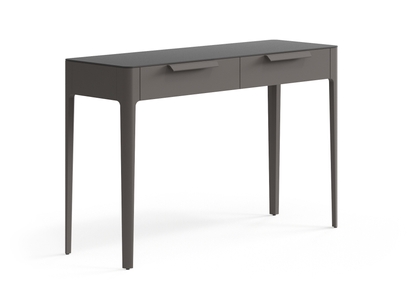 Мебель Консоль Piega 2 ящика. Цвет Матовый антрацит. Материал Гладкая эмаль. Коллекция Консоль Piega 2 ящика. Фото. Мебель Консоль Piega 2 ящика. Цвет Матовый антрацит. Материал Гладкая эмаль. Коллекция Консоль Piega 2 ящика. Картинка.