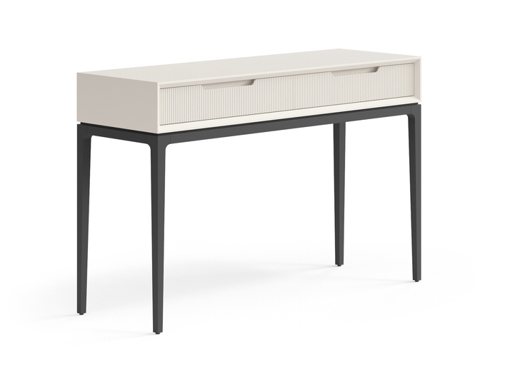 Мебель Консоль Velvet 2 ящика. Цвет Матовый облачно-серый. Материал Гладкая эмаль. Коллекция Консоль Velvet 2 ящика. Картинка.