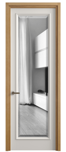 Дверь межкомнатная 6702 БПБЛ ЗЕР-Ф. Цвет Бук пудровый белый. Материал Массив бука эмаль. Коллекция Charm. Картинка.