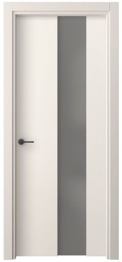 Дверь межкомнатная 4226 ПЭКБ СЕР САТ. Цвет ПЭТ кремово-белый. Материал ПЭТ. Коллекция Фридом. Картинка.