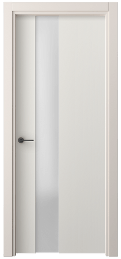 Дверь межкомнатная 4224 ПЭБЛ САТ. Цвет ПЭТ белоснежный. Материал ПЭТ. Коллекция Freedom. Картинка.