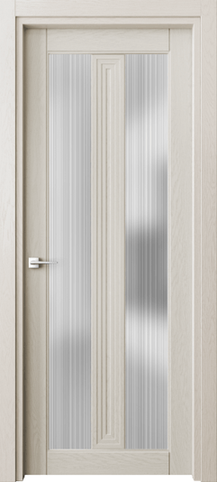 Дверь межкомнатная 6122 ДОС ДОЖДЬ. Цвет Дуб облачный серый. Материал Массив дуба эмаль. Коллекция Ego. Картинка.