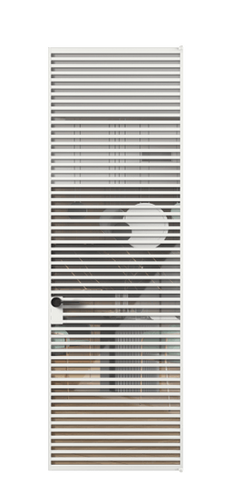 Дверь межкомнатная АЛПЛ040.07 АБЛ Алюминий белоснежный Stopsol Clear прозрачное. Цвет Алюминий белоснежный. Материал Алюминий в эмали. Коллекция Formato. Картинка.