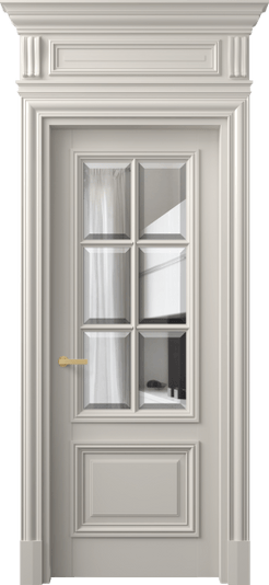 Дверь межкомнатная 7312 БОС ПРОЗ Ф. Цвет Бук облачный серый. Материал Массив бука эмаль. Коллекция Antique. Картинка.