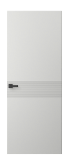 Дверь межкомнатная 8041 МССР. Цвет Матовый светло-серый. Материал Гладкая эмаль. Коллекция Linea. Картинка.