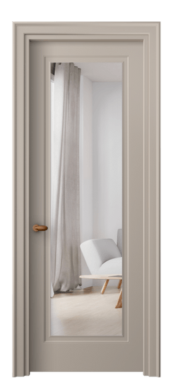 Дверь межкомнатная 8503 МБСК ЗЕР. Цвет Матовый бисквитный. Материал Гладкая эмаль. Коллекция Эссе. Картинка.