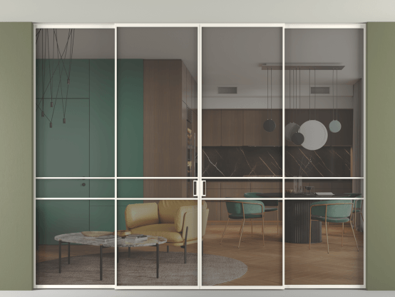 Алюминевая перегородка vn2+2_02 Алюминий пудровый белый Серый прозрачное. Цвет Алюминий пудровый белый. Материал Алюминий в эмали. Коллекция Перегородка Formato внутри проёма скрытое крепление в потолок 4 створки. Фото. Алюминевая перегородка vn2+2_02 Алюминий пудровый белый Серый прозрачное. Цвет Алюминий пудровый белый. Материал Алюминий в эмали. Коллекция Перегородка Formato внутри проёма скрытое крепление в потолок 4 створки. Картинка.