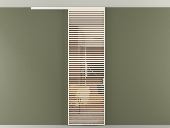 Алюминевая перегородка vd1_07 Алюминий пудровый белый Прозрачное оранжевое стекло, триплекс, 6мм. Цвет Алюминий пудровый белый. Материал Алюминий в эмали. Коллекция Перегородка Formato вдоль стены на потолок 1 створка. Картинка.