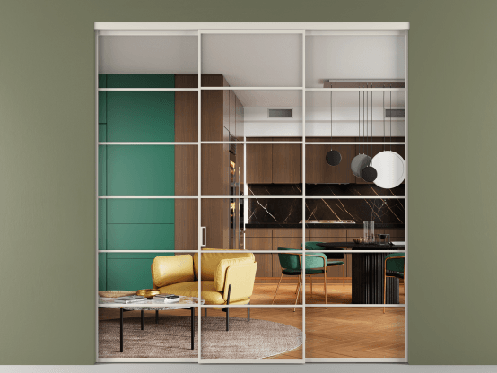 Алюминевая перегородка АЛПР 040.04_АОС_Crystalvision_new. Цвет Алюминий облачно-серый. Материал Алюминий в эмали. Коллекция Перегородка Formato внутри проёма 3 створки. Фото. Алюминевая перегородка АЛПР 040.04_АОС_Crystalvision_new. Цвет Алюминий облачно-серый. Материал Алюминий в эмали. Коллекция Перегородка Formato внутри проёма 3 створки. Картинка.