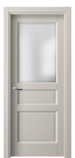 Дверь межкомнатная 1432 ПЭСС САТ. Цвет ПЭТ светло-серый. Материал ПЭТ. Коллекция Galant. Картинка.