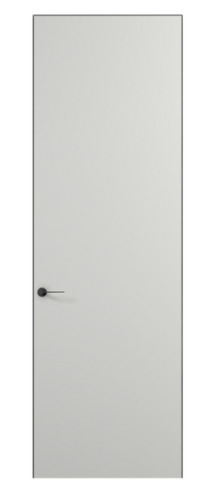 Дверь межкомнатная АКУ 0010 МССР. Цвет Матовый светло-серый. Материал Гладкая эмаль. Коллекция Planum Pro. Картинка.
