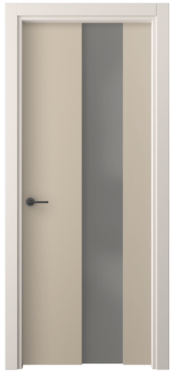 Дверь межкомнатная 4226 ПЭСК СЕР САТ. Цвет ПЭТ серо-коричневый . Материал ПЭТ. Коллекция Фридом. Картинка.
