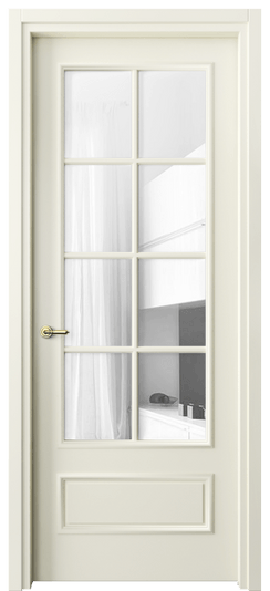 Межкомнатная дверь 8112 ММБ Прозрачное стекло. Цвет Матовый молочно-белый. Материал Гладкая эмаль. Коллекция Paris. Фото. Дверь межкомнатная 8112 ММБ Прозрачное стекло. Цвет Матовый молочно-белый. Материал Гладкая эмаль. Коллекция Paris. Картинка.