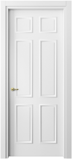 Дверь межкомнатная 8133 МБЛ . Цвет Матовый белоснежный. Материал Гладкая эмаль. Коллекция Paris. Картинка.