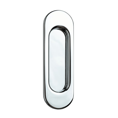 Ручки для дверей Ручка-лодочка для раздвижной двери без завертки Ноксия. Цвет Полированный хром. Коллекция Ручка-лодочка для раздвижной двери без завертки Ноксия. Картинка.