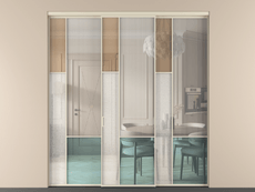 Перегородка Mosaic внутри проёма 3 створки