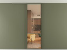 Перегородка Формато вдоль стены на потолок 1 створка