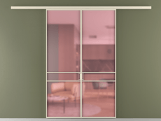 Перегородка Formato вдоль стены 2 створки