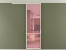 Перегородка Formato вдоль стены на потолок 1 створка