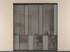 Перегородка Mosaic внутри проёма телескопик синхро 2